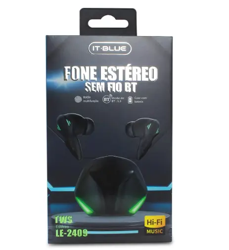 FONE BT ESTÉRIO LE-2409 IT-BLUE