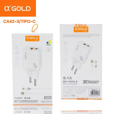 AGold Turbo 9.1 40W Kit Carregador