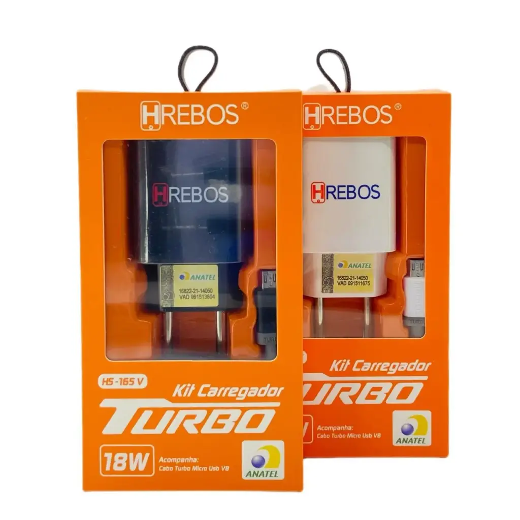 KIT Carregador HS-183i HRebos 18W Preto