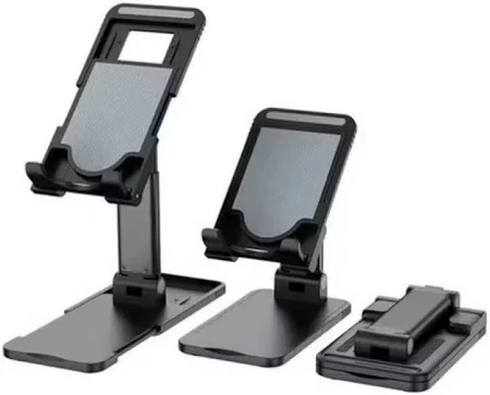 Suporte De Aço Para Celular Mesa Universal Portátil Ajustável LE-048 IT-Blue