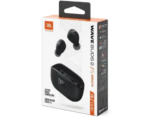 Fone de Ouvidos Intra Auricular, JBL TWS, Wave Buds 2, Cancelamento de Ruído 