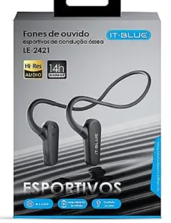 FONE SPORT DE CONDUÇÃO OSSEA LE-2421 IT-BLUE