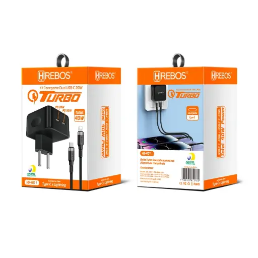 Carregador Turbo HREBOS HS-401i