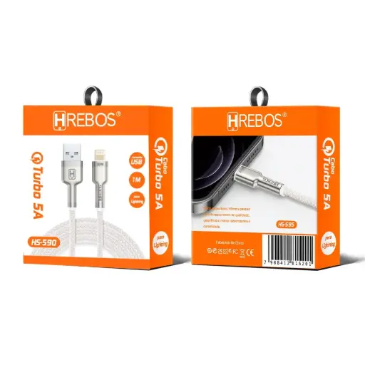 Cabo Turbo HRebos Metal Waves Hrebos Lightning 27w Trançado HS-595