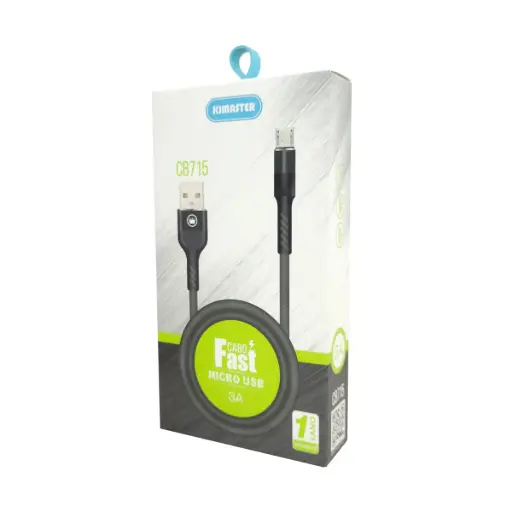 Cabo USB Kimaster CB715 100cm 3A Micro USB