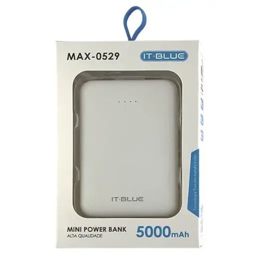 Carregador portatil Power bank 5000mAh max-0529 IT BLUE